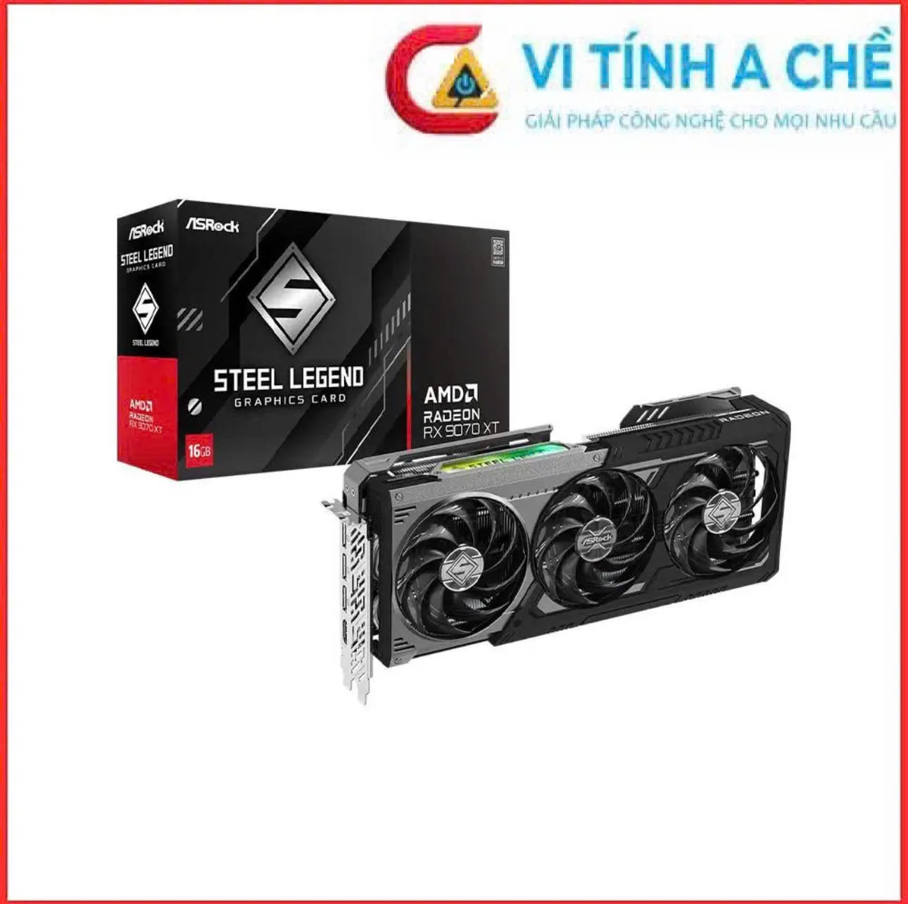 Card Màn Hình Asrock Amd Rx 9070 Xt 16G Steel Legend 2 Card Màn Hình Asrock Amd Rx 9070 Xt 16G Steel Legend - Ảnh 2