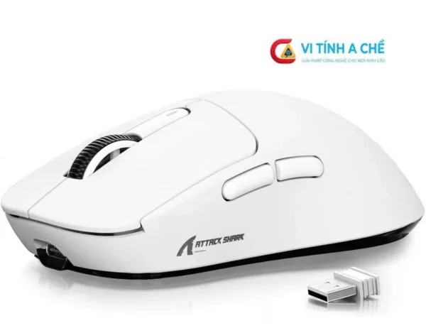 Chuột Gaming Attack Shark X6 White – Wireless 3 Mode