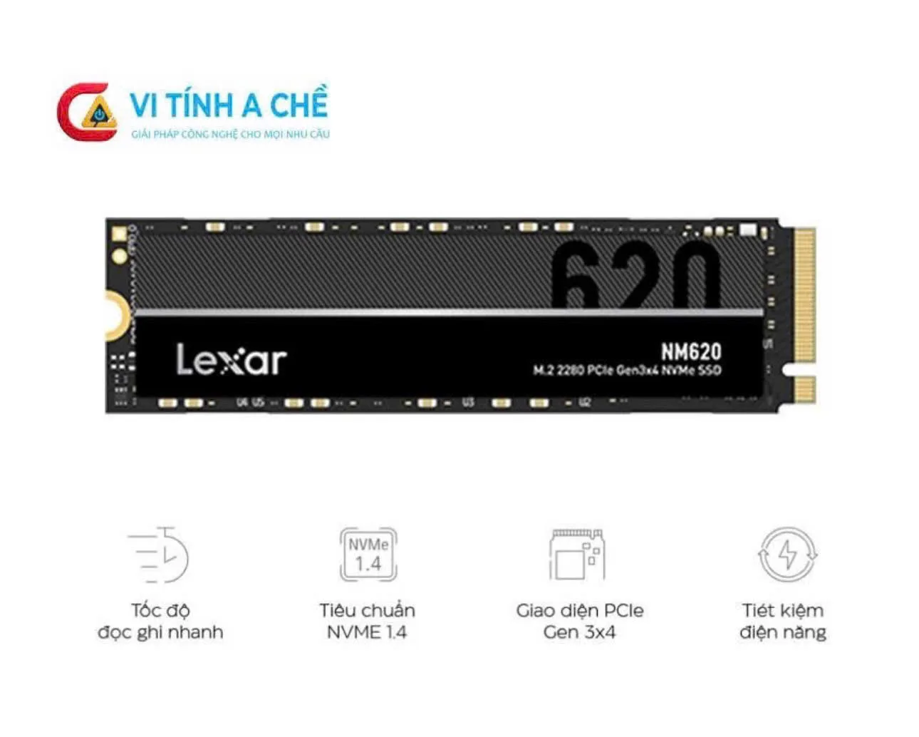 Ổ cứng SSD Lexar 256G NM620 M.2 2280 PCIe Gen3x4 (LNM620X256G-RNNNG)