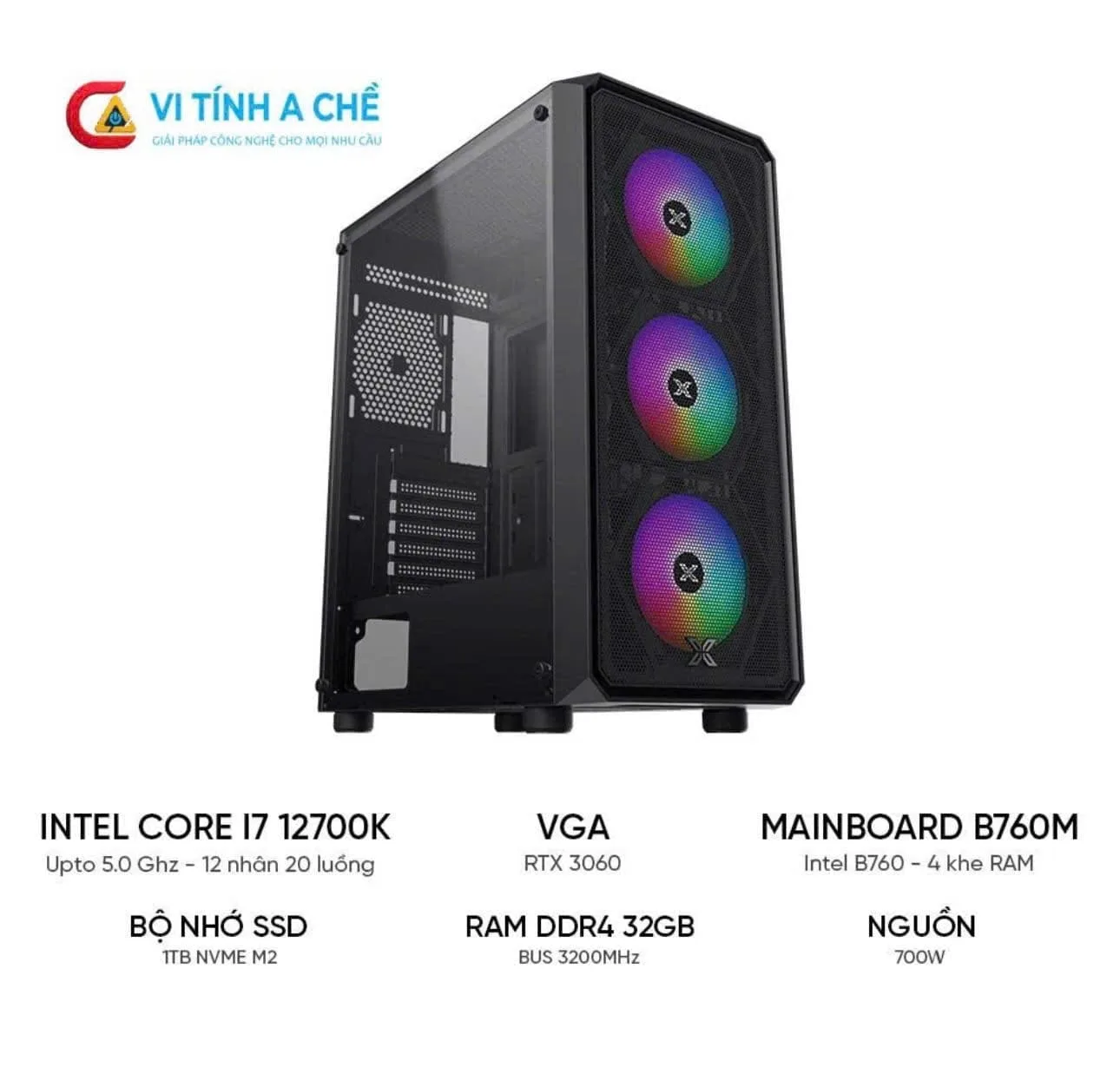 Pc Đồ Họa I7 12700K Rtx 3060 Chạy Mượt Mọi Phần Mềm