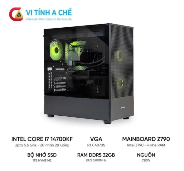PC Đồ Họa i7 14700KF RTX 4070 Super Hiệu Năng Siêu Mạnh