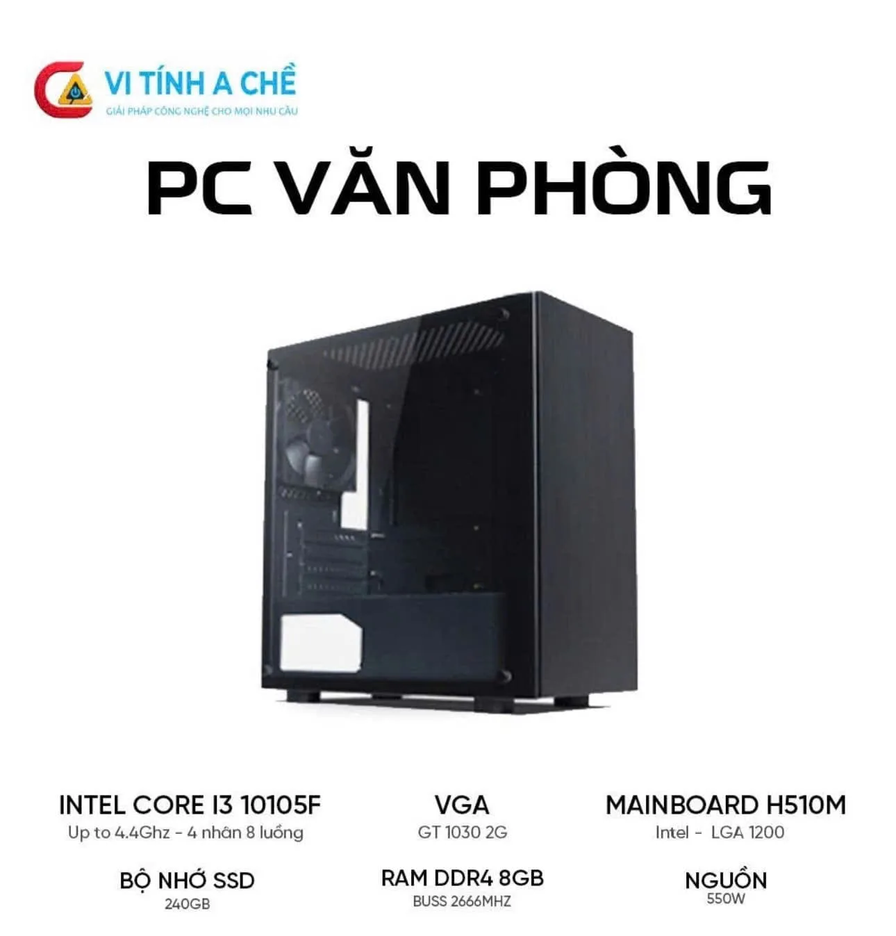 PC Văn Phòng i3-10105f Làm Việc Mượt, Giá Rẻ