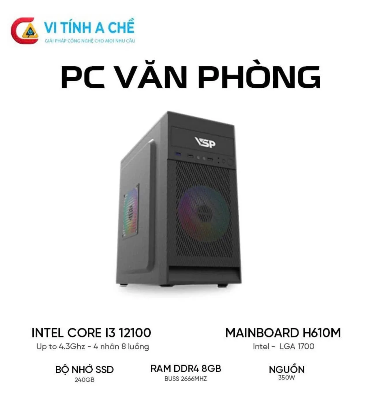 PC Văn Phòng i3 12100 Giá Tốt, Chạy Ổn Định