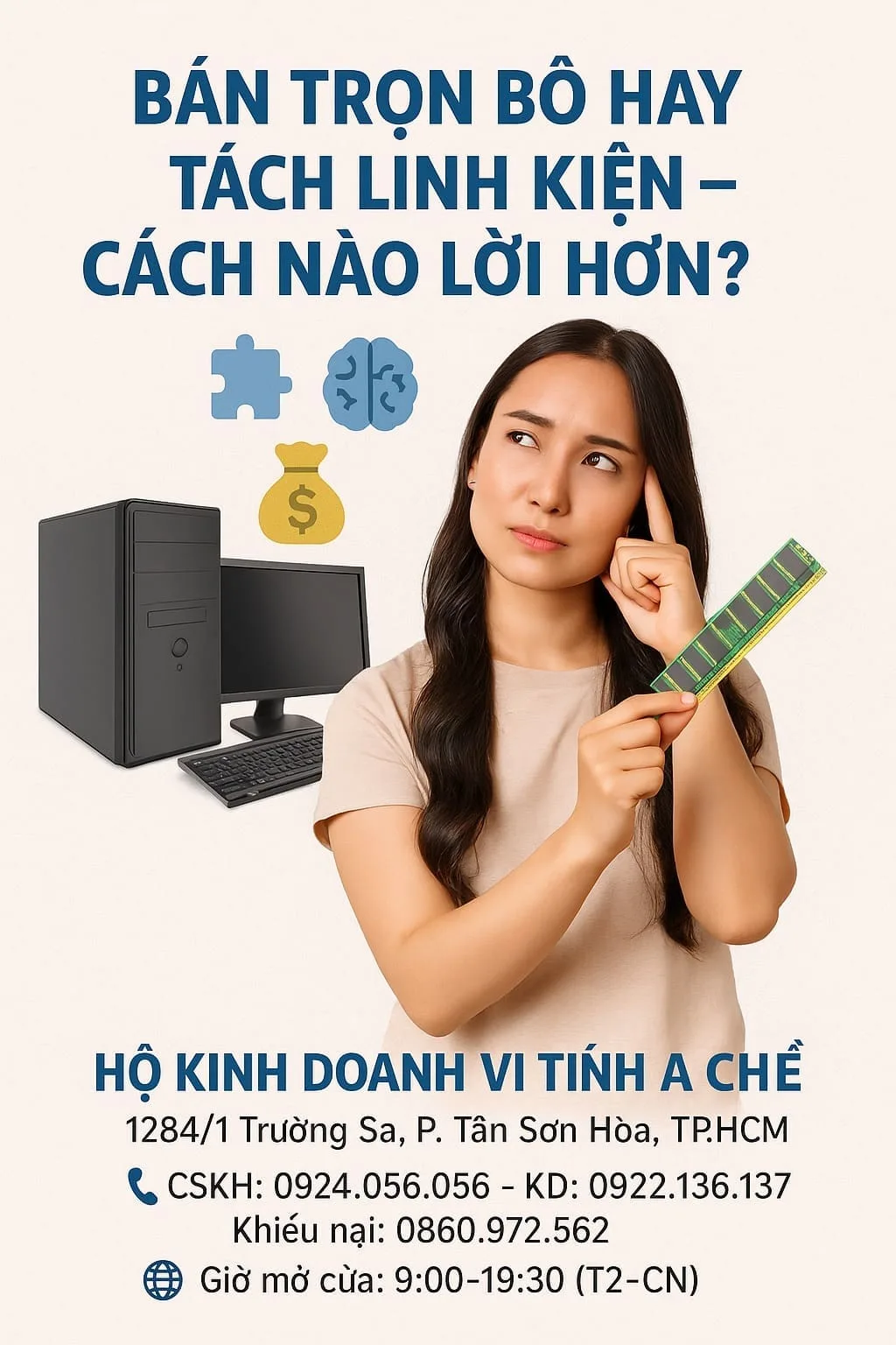 Bán Trọn Bộ Pc Hay Tháo Linh Kiện Bán Riêng–Cái Nào Lời Hơn?0924056056