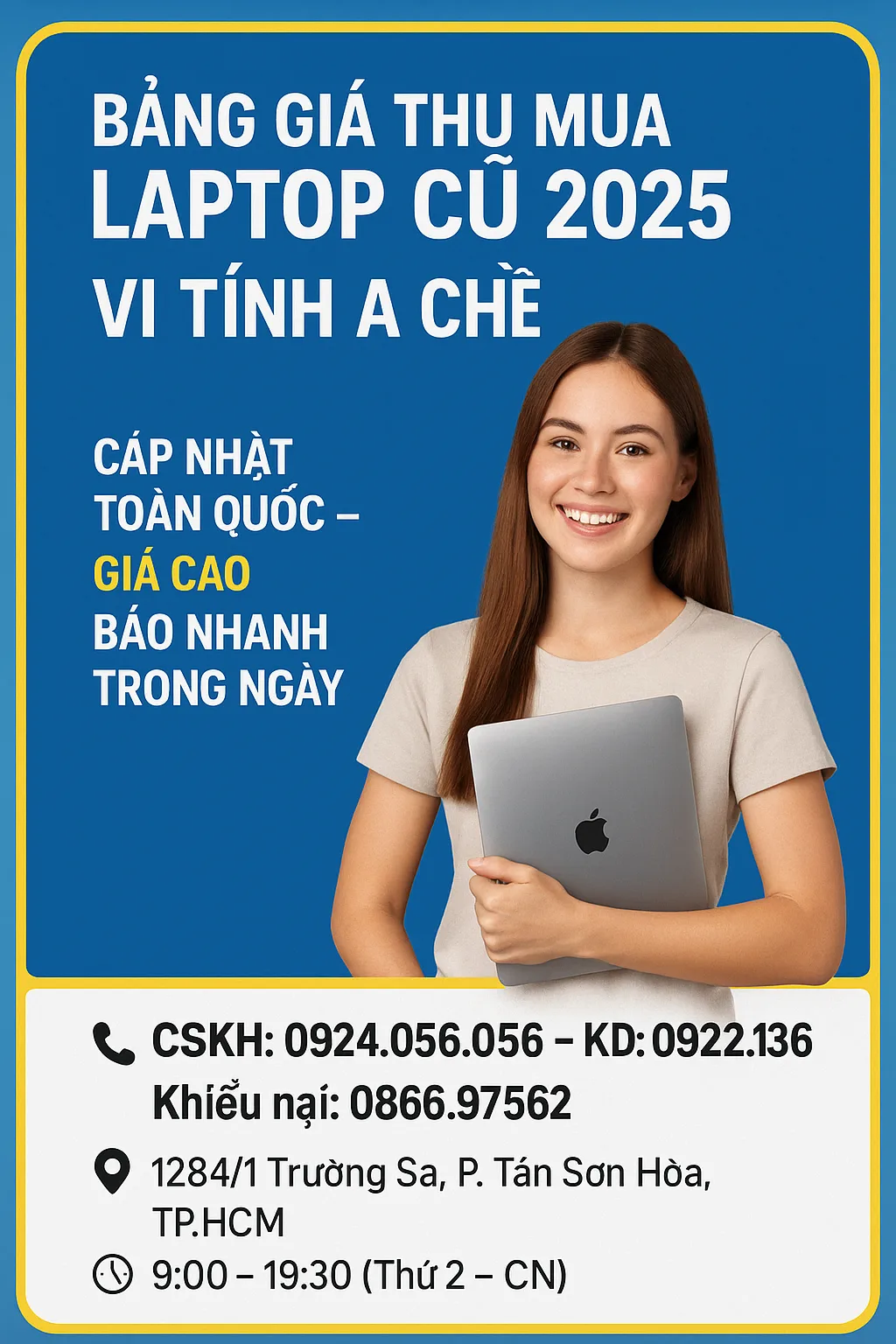 Bảng Giá Thu Mua Laptop Cũ 2025 – Cập Nhật Toàn Quốc