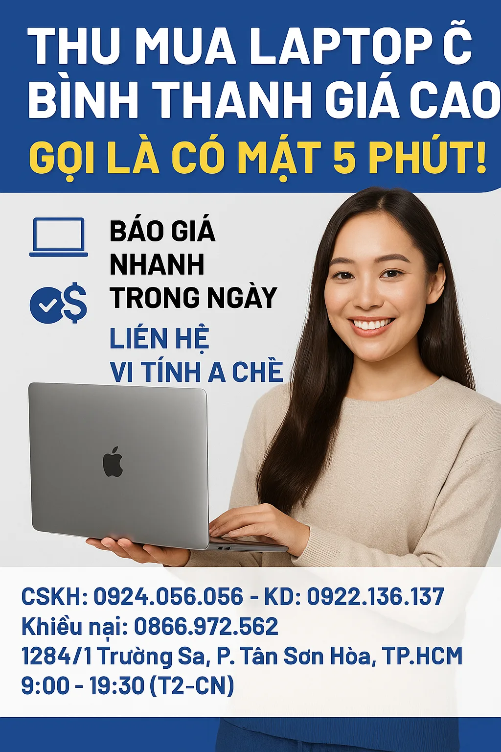 Thu Mua Laptop Cũ Bình Thạnh Giá Cao – Nhận Tận Nơi 5 Phút