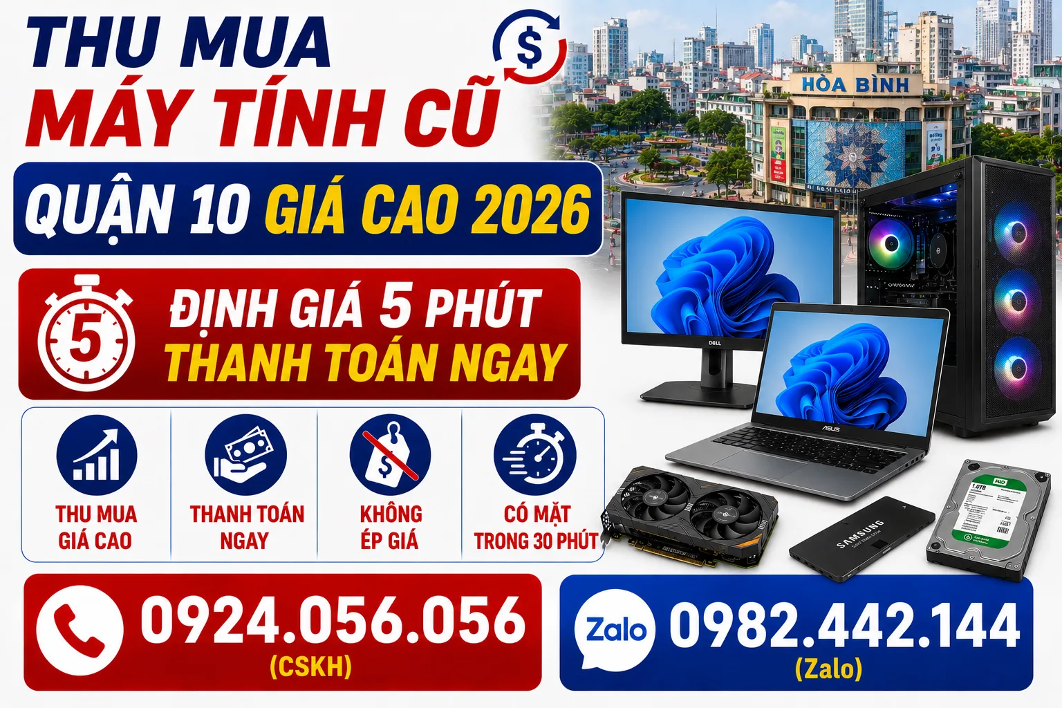 Thu Mua Máy Tính Cũ Quận 10 - Vi Tính A Chề 