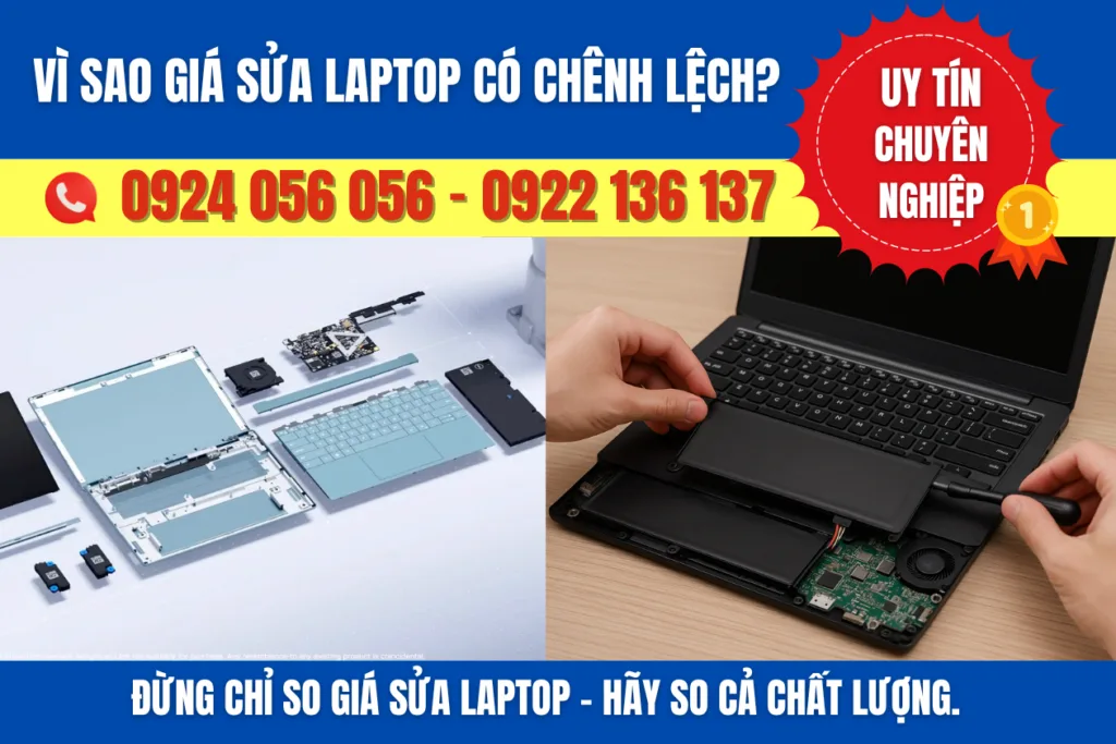 Vì Sao Giá Sửa Laptop Có Chênh Lệch