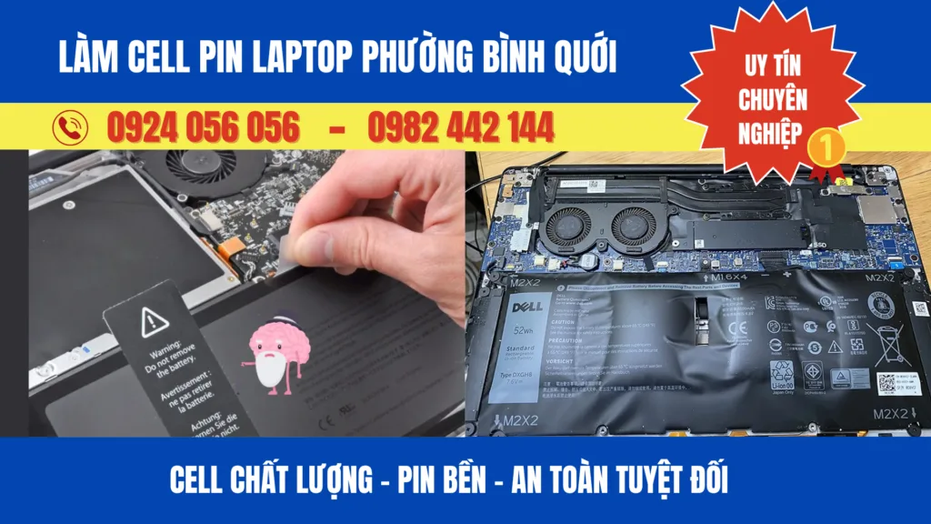 Làm Cell Pin Laptop Phường Bình Quới