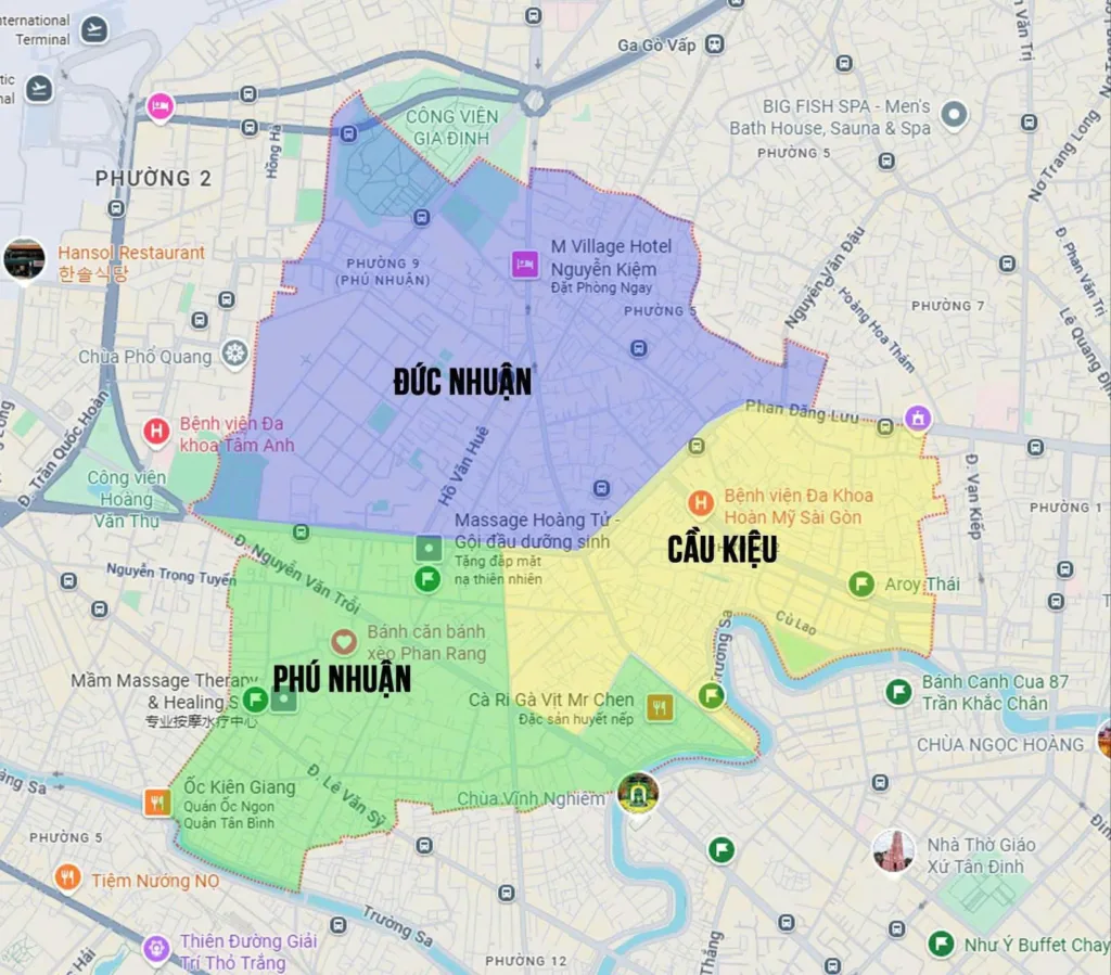 Bản Đồ Phường Mới Của Quận Phú Nhuận