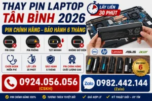Thay Pin Laptop Tân Bình - Vi Tính A Chề