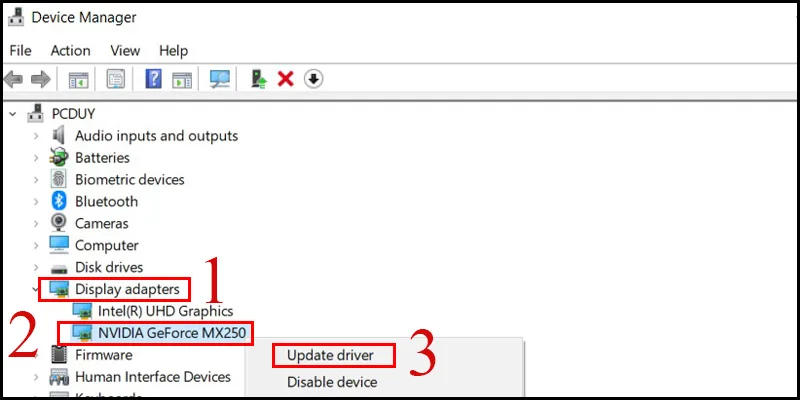 Laptop Bị Lỗi Màn Hình Nhấp Nháy? 5 Cách Sửa Nhanh Tại Nhà Hiệu Quả 2026 3 Laptop Bị Lỗi Màn Hình Nhấp Nháy Driver Card Màn Hình