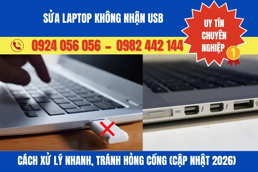 Laptop Không Nhận Usb? Cách Xử Lý Nhanh, Tránh Hỏng Cổng (Cập Nhật 2026) 1 Laptop Không Nhận Usb