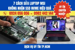 Sửa Laptop Msi Không Nhận Ssd Nvme