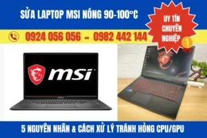 Sửa Laptop Msi Nóng 90–100°C
