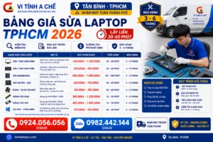 Bảng Giá Sửa Laptop Tphcm