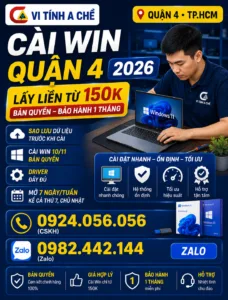 Cài Win Quận 4 - Vi Tính A Chề
