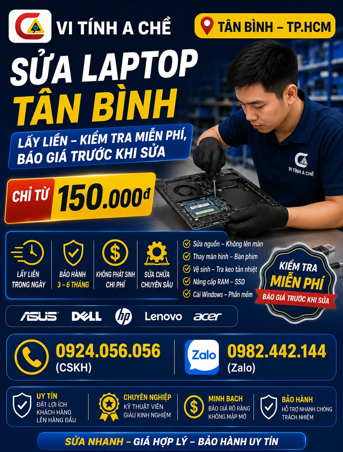 Sửa Laptop - Vi Tính A Chề