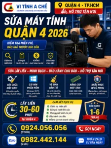 Sửa Máy Tính Quận 4 Tận Nơi