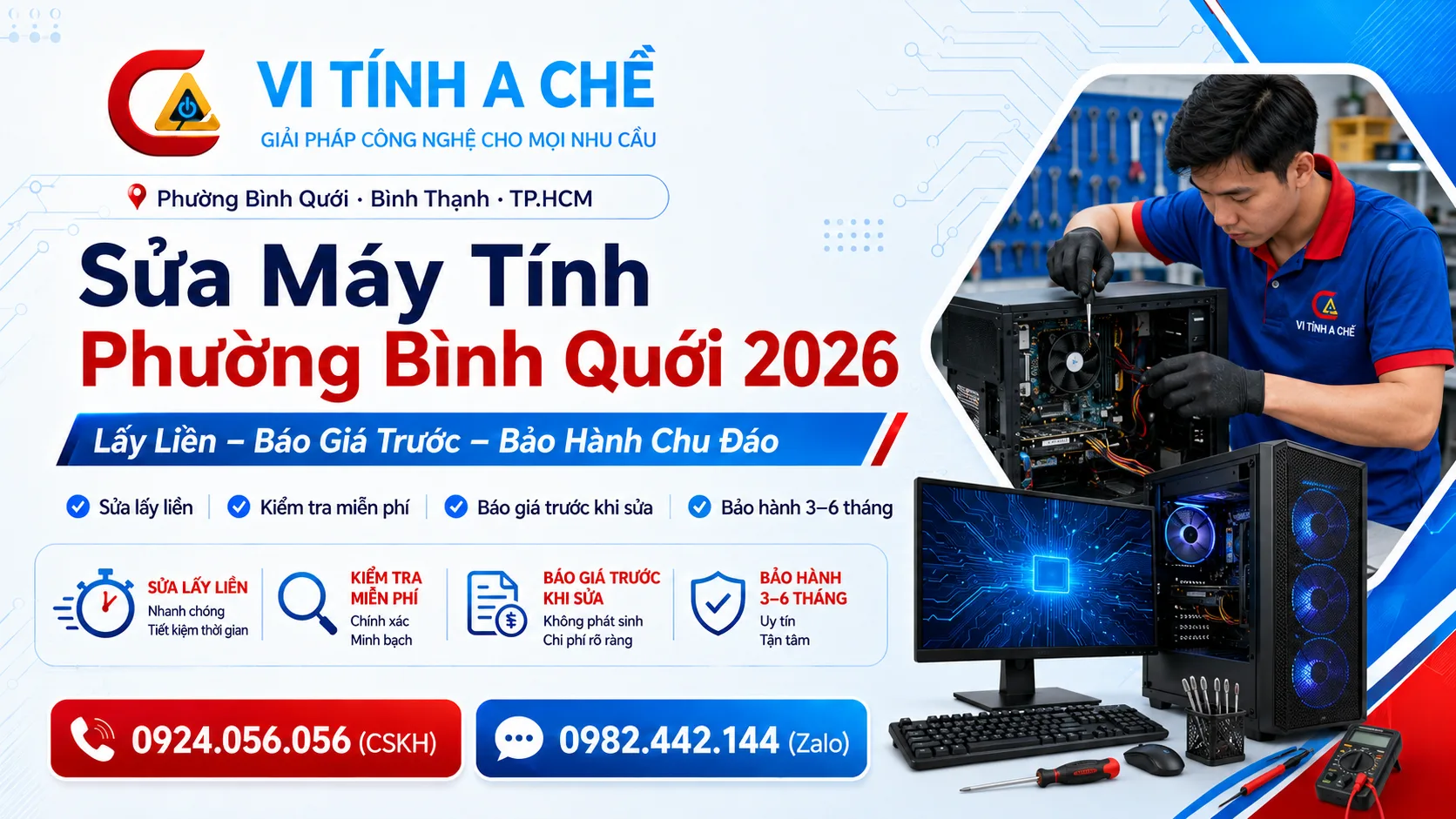 Sửa Máy Tính Phường Bình Quới 6 Sửa Máy Tính Phường Bình Quới - Vi Tính A Chề